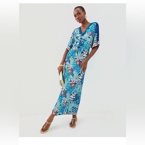 NWT Lilly Pulitzer ADALYN DRESS STARLIGHT NAVY BEST FRONDS FOREVER KNIT MAXI
